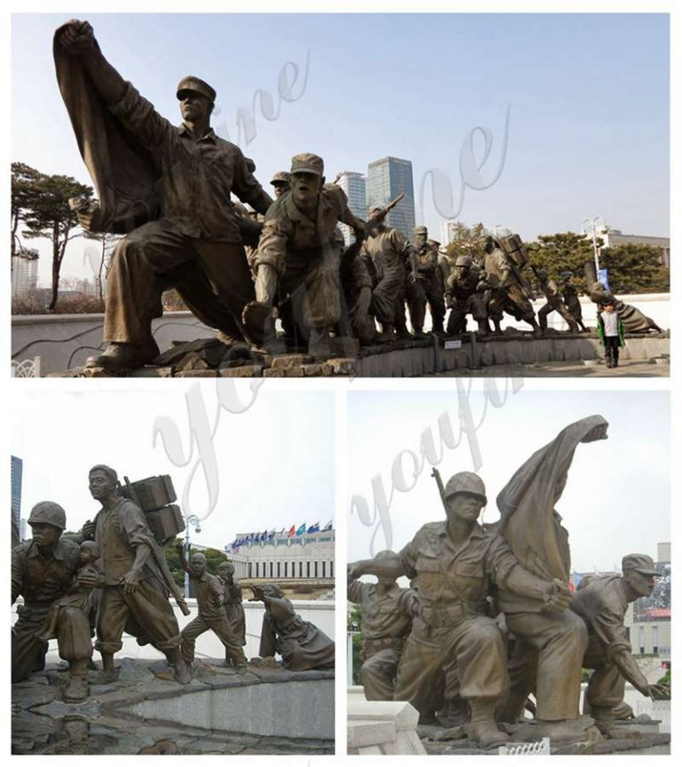 Large Bronze War Memorial Outdoor Military Statues for Sale BOKK912 YouFine Sculpture