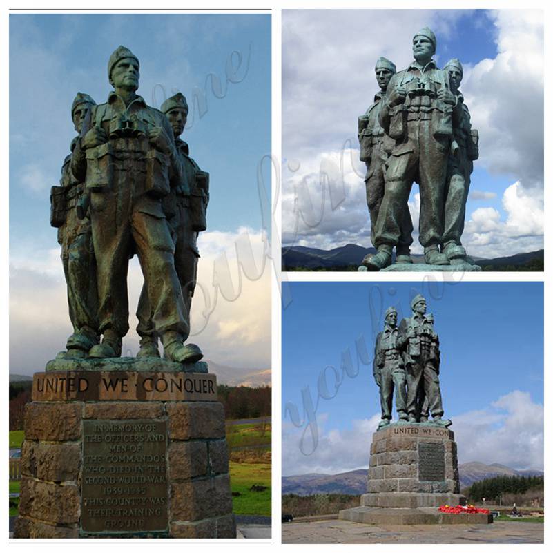 Large Commando Memorial Bronze Soldier Statue