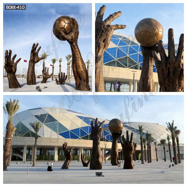 Large Handball Bronze Sculptures for Public Park for Sale