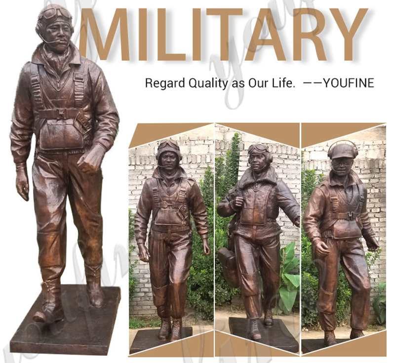 Large War Memorial Military Bronze Statue