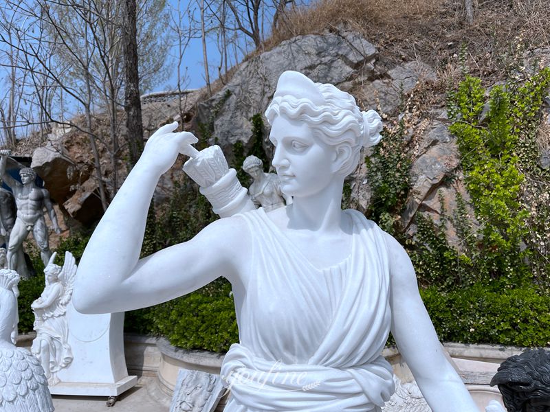 Life Size Artemis Huntress White Marble Statue
