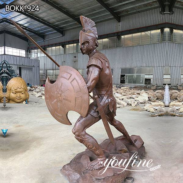 Life Size Bronze Spartan Soldier Statue Factory Supply