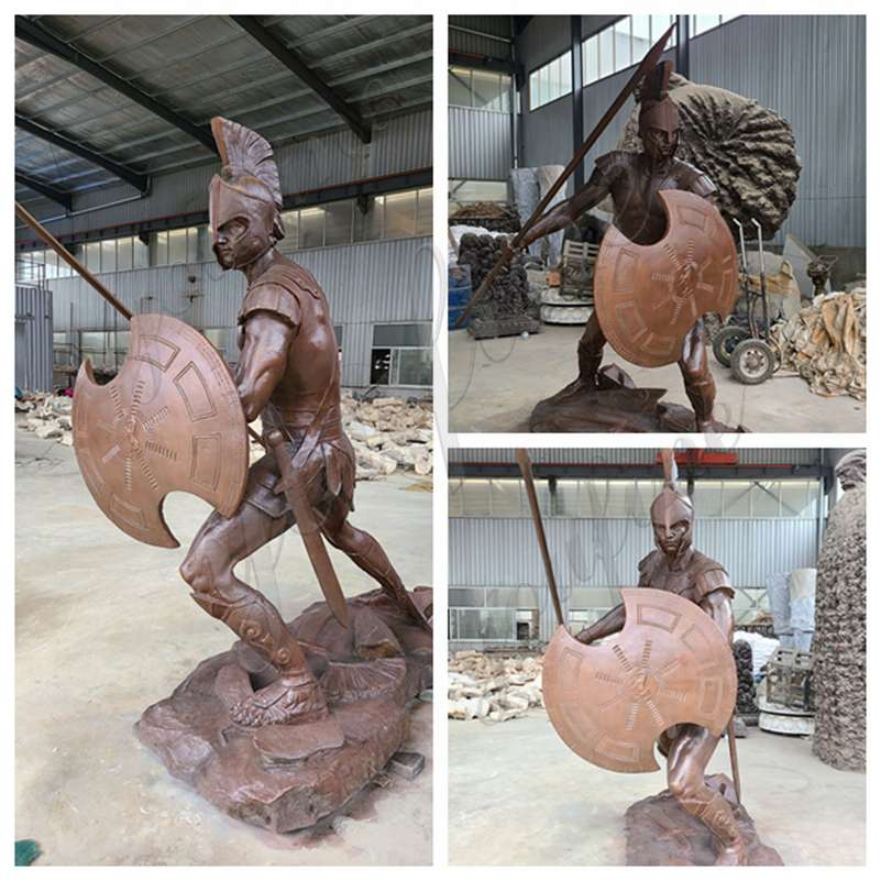 Life Size Bronze Spartan Soldier Statue