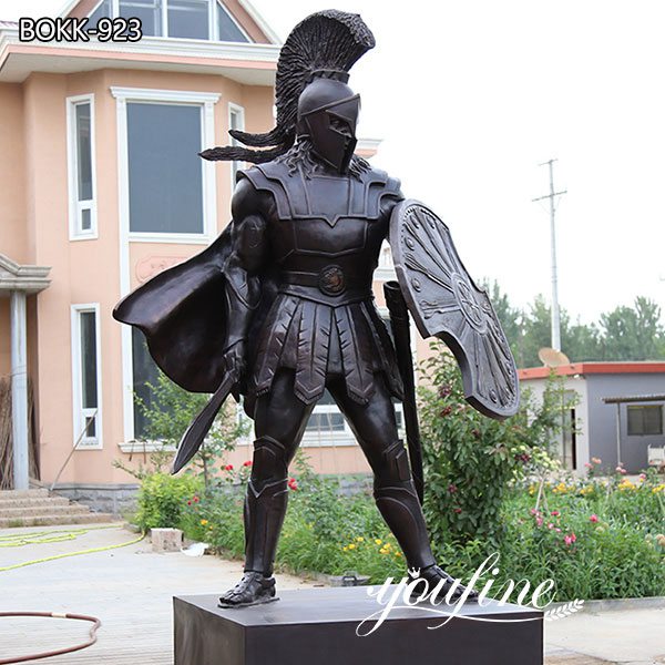 Life Size Bronze Spartan Warrior Statue for sale