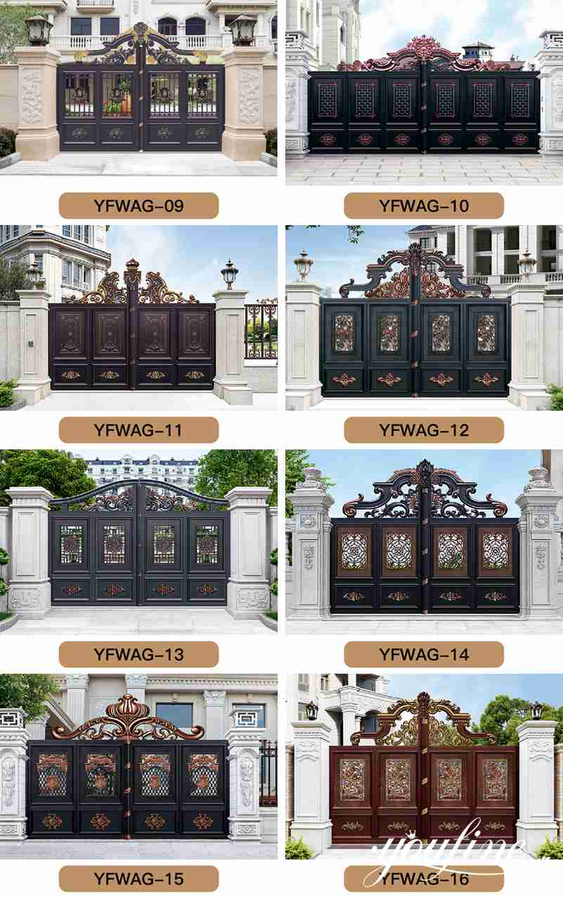 Luxury Large Gate Driveway Gates for Home Decor for Sale ALGD-025