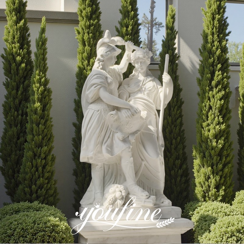 female warrior sculpture Medieval style