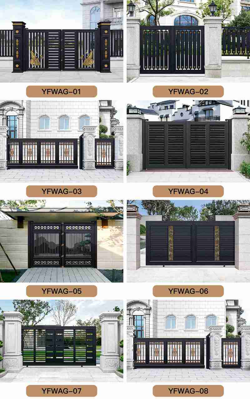 Modern Main Entrance Gate Design Aluminum Gates for Sale ALGD-005