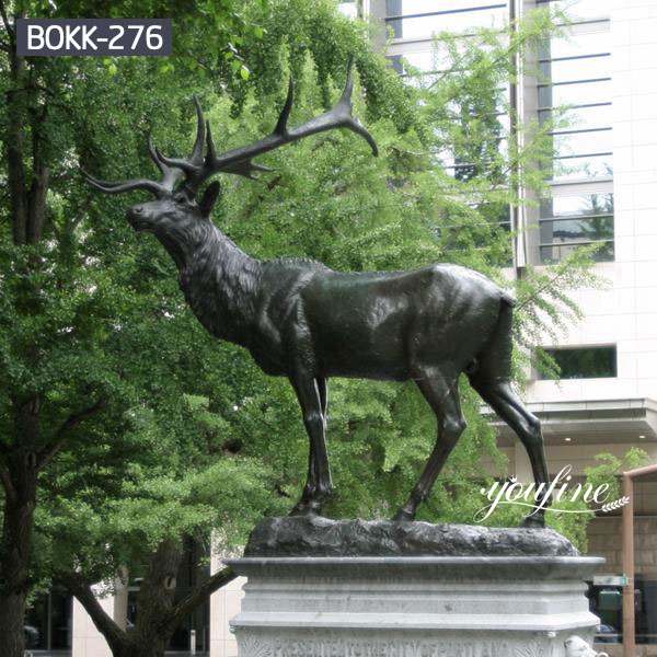 Casting Life Size Bronze Elk Statue Outdoor Square for Sale BOKK-276