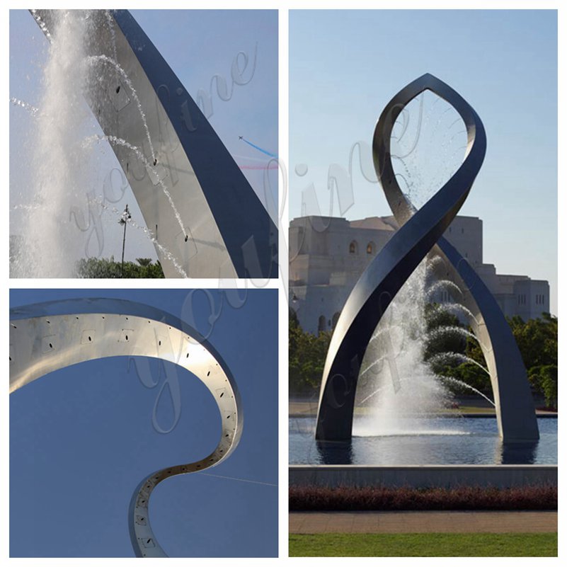 Outdoor Garden Metal Water Fountain Sculpture