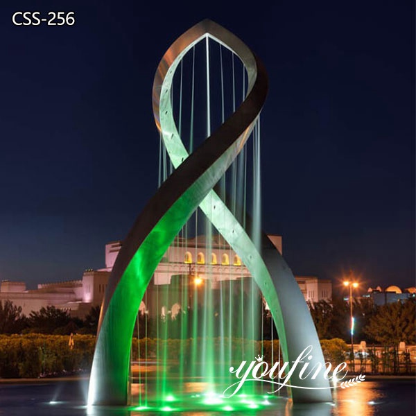 Outdoor Garden Metal Water Fountain Sculpture Decorative Art