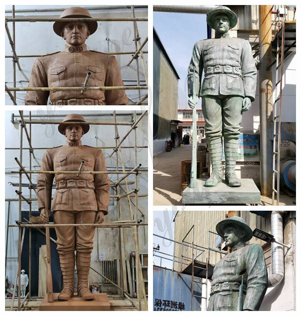 Outdoor Large Bronze Soldier Statue for American Client