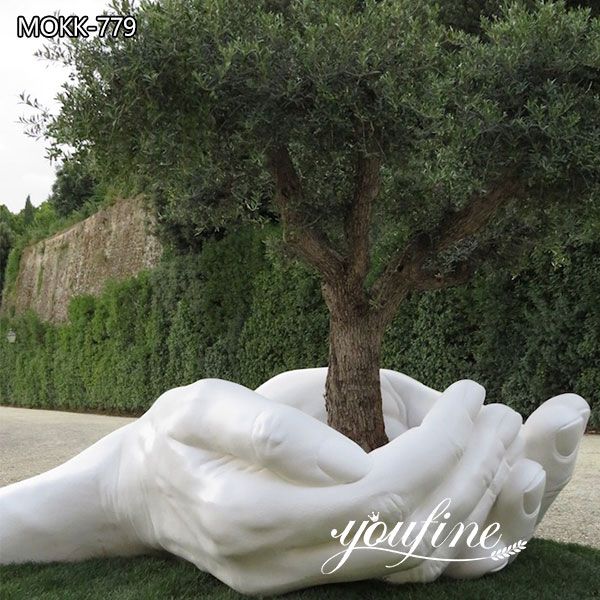 Outdoor Large Hands Marble Sculpture for Sale