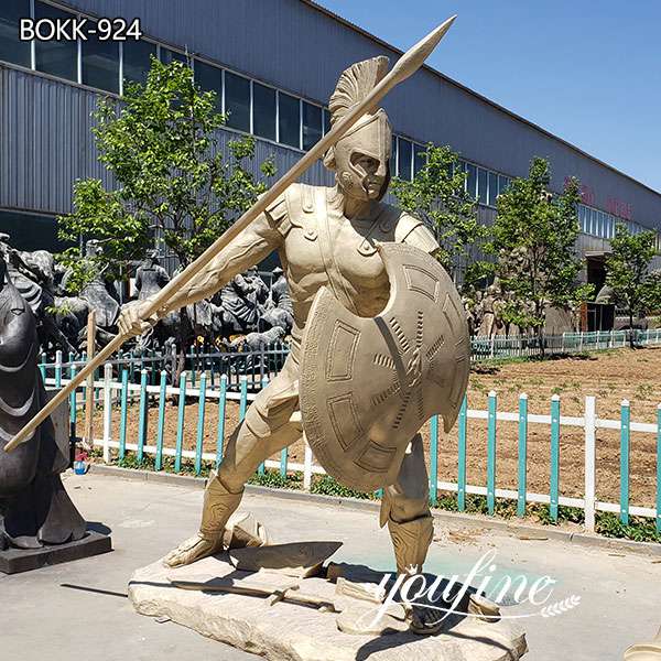 Outdoor Life Size Bronze Spartan Soldier Statue