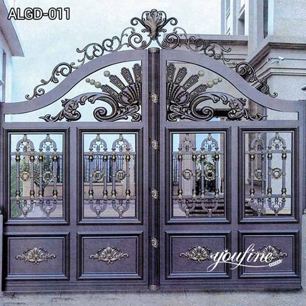 Outdoor Modern Aluminum Driveway Fence Gate