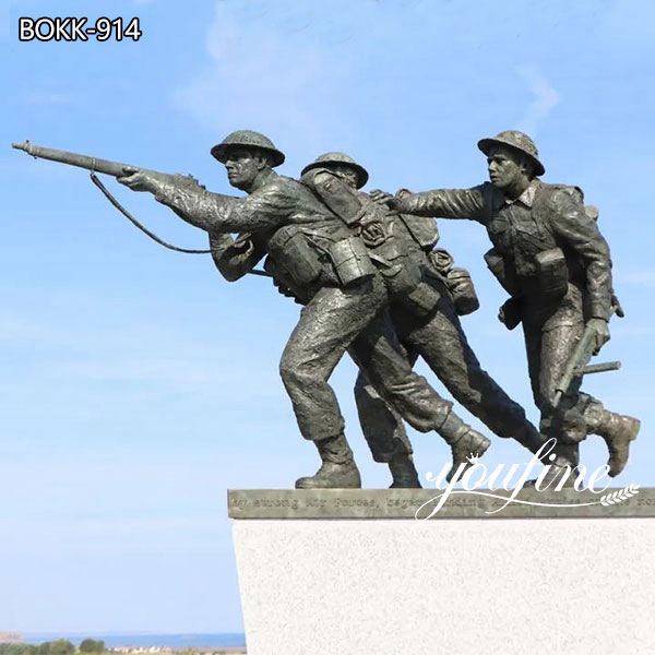 Soldier Life Size Military Bronze Statue for Sale