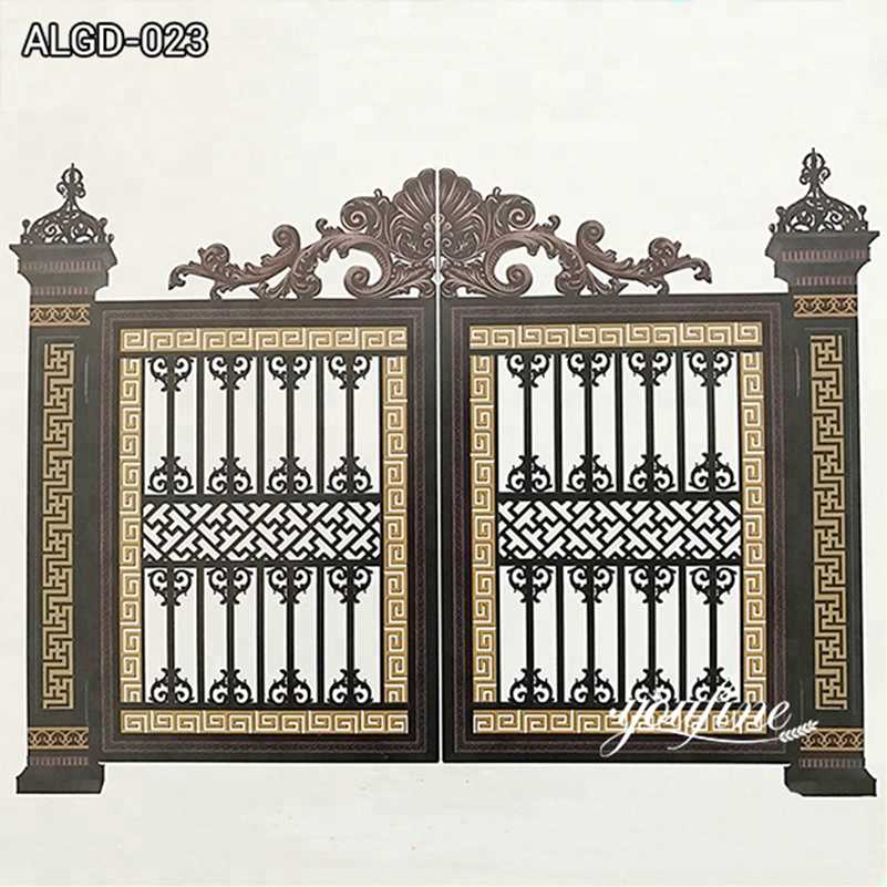 Puerta de jardín de aluminio macizo para exteriores a la venta de fábrica ALGD-023