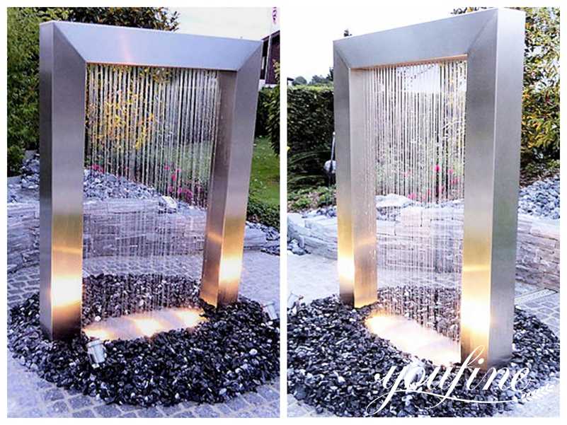 Stainless Steel Outdoor Fountain Sculpture for Sale