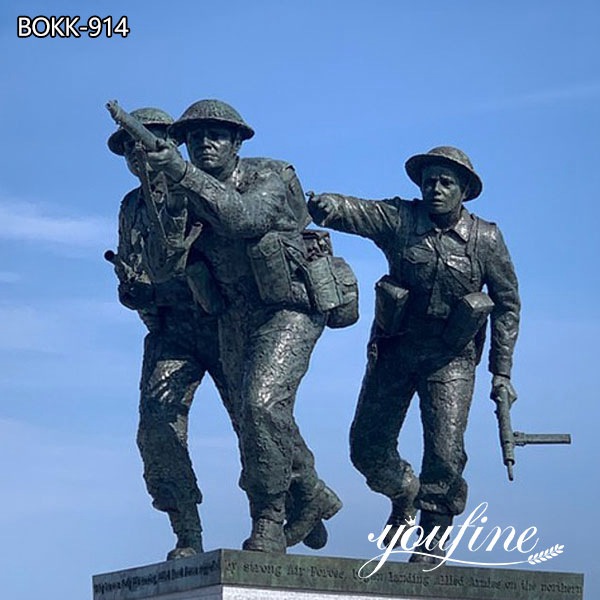 War Memorial Soldier Life Size Military Bronze Statue for Sale