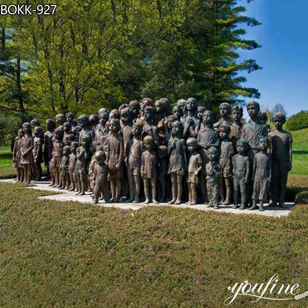 World War II Life Size Bronze Children Statue Factory Supply BOKK-927