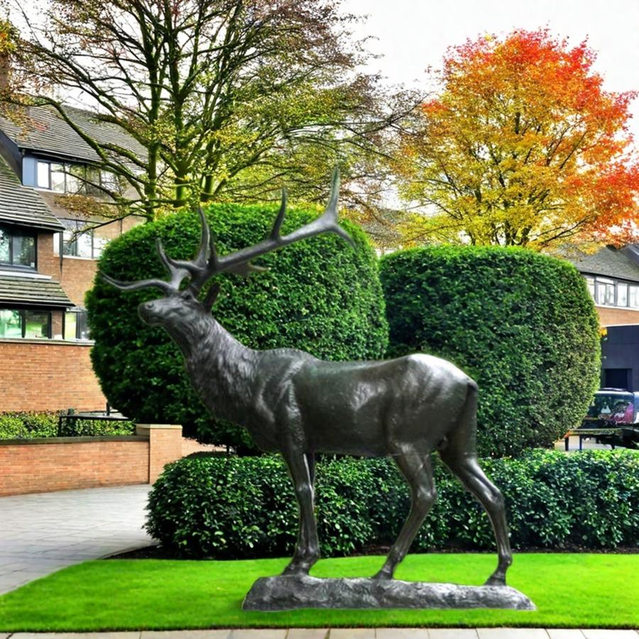 black Bronze Elk Statue for Sale