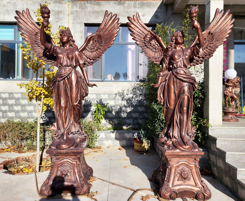 bronze angel statues