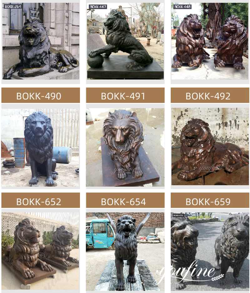 bronze lion statues for sale