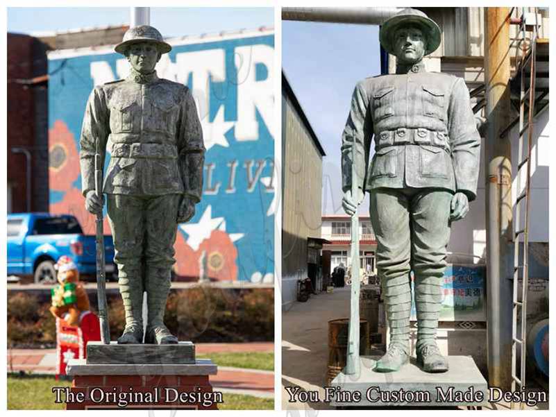 bronze military statues