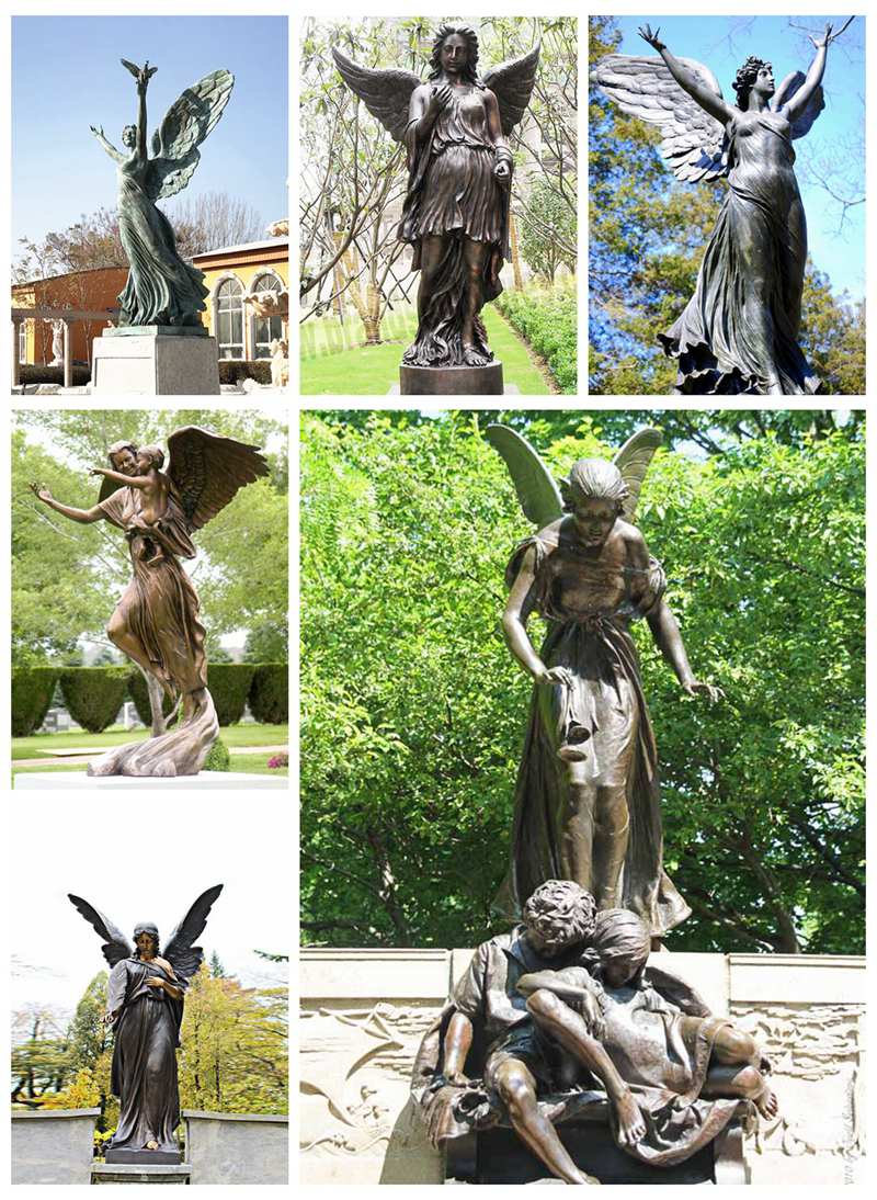 large bronze angel statue