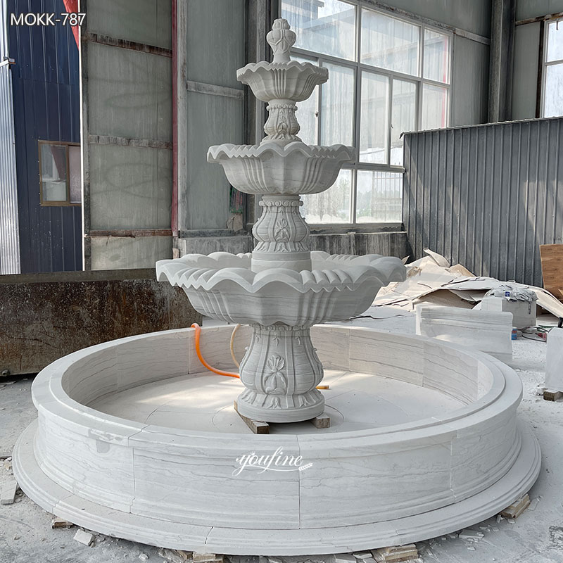 large marble drinking water fountain