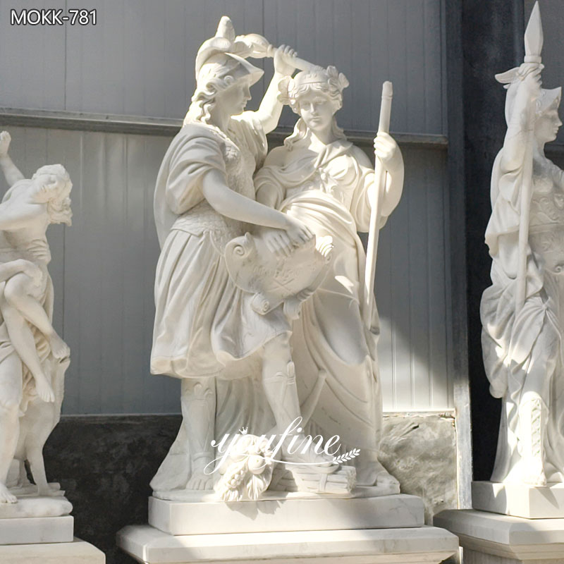 life size Marble female warrior sculpture
