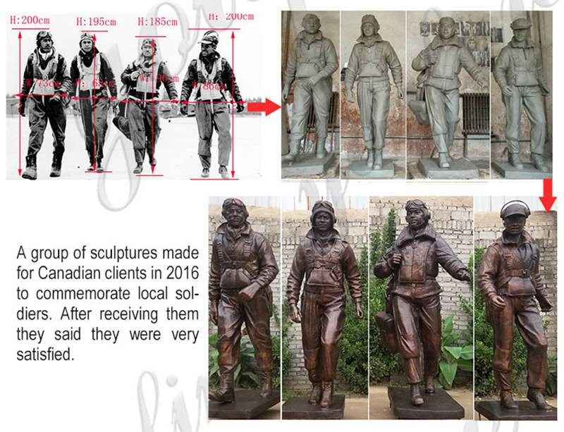 life size military bronze statue,