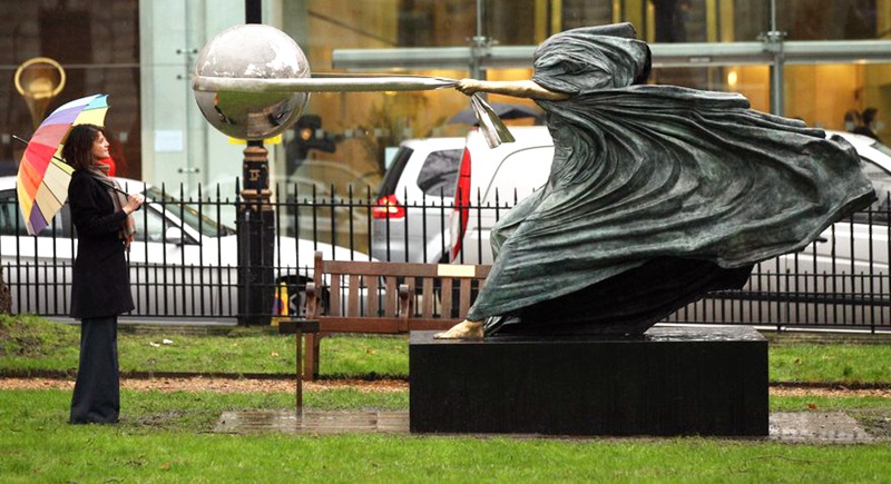 Lorenzo Quinn's Force Of Nature II Sculpture Is Installed In Berkley Square