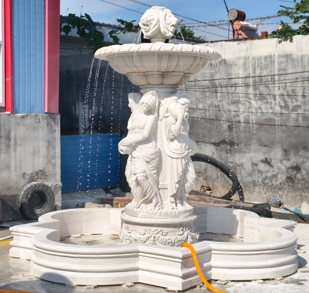 Beautiful marble Greek Female fountain