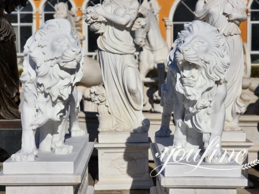 large marble lion statues-YouFine