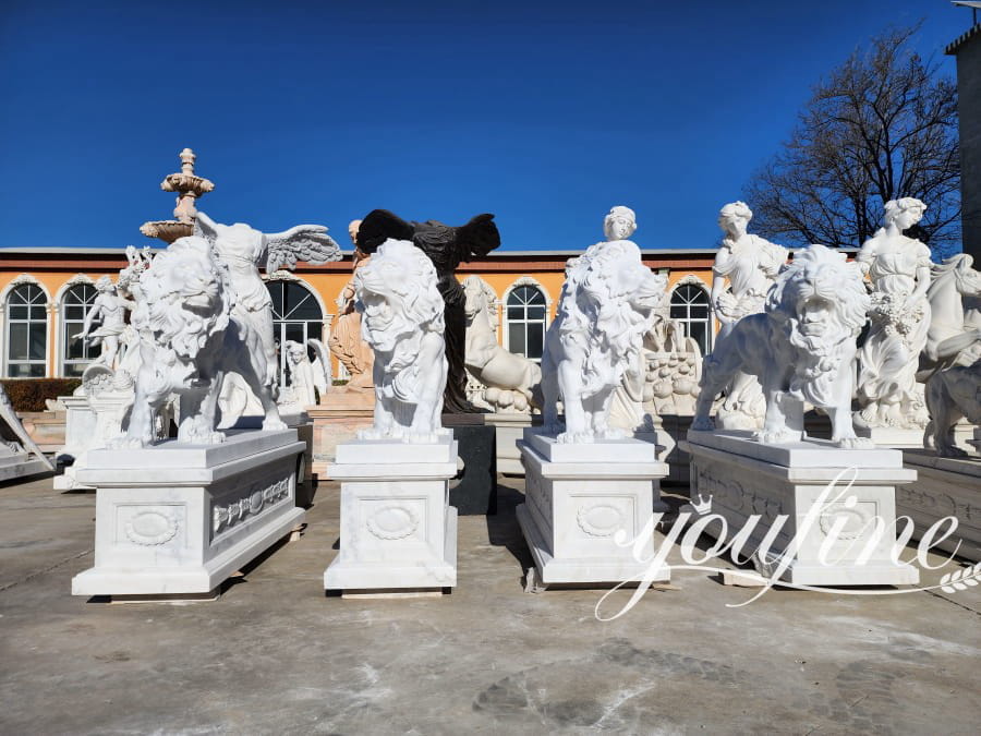 large marble lion statues-YouFine