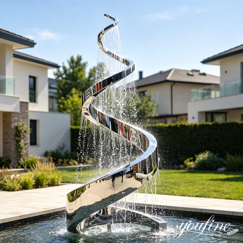 modern water feature sculpture
