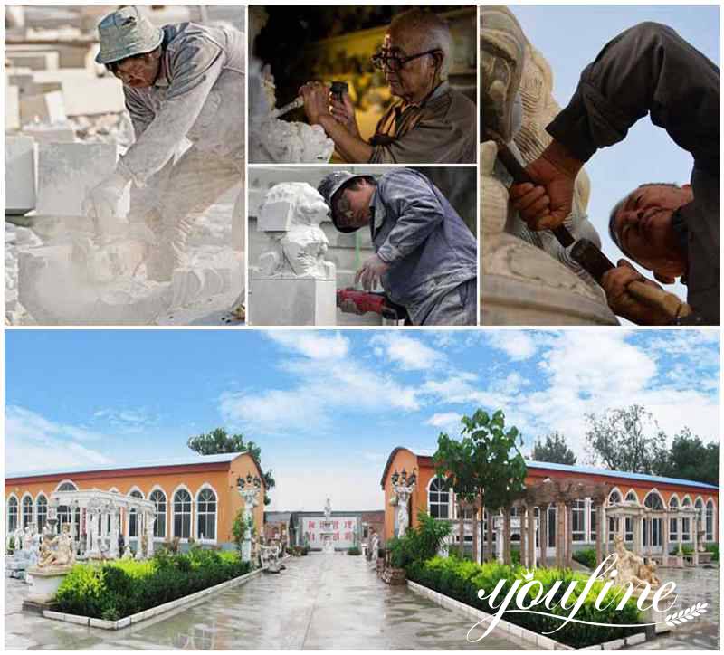 process of Angel Marble Garden Statue