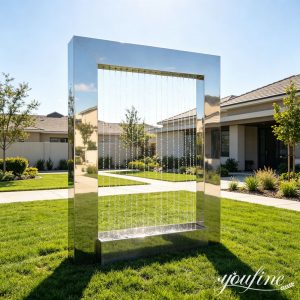 stainless steel rectangular fountain for lawn