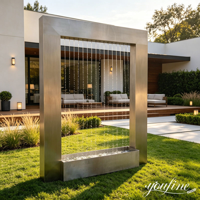 stainless steel rectangular fountain