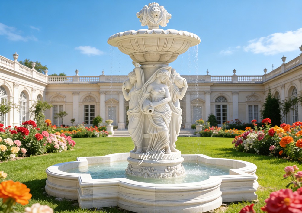 Beautiful white Greek Female fountain