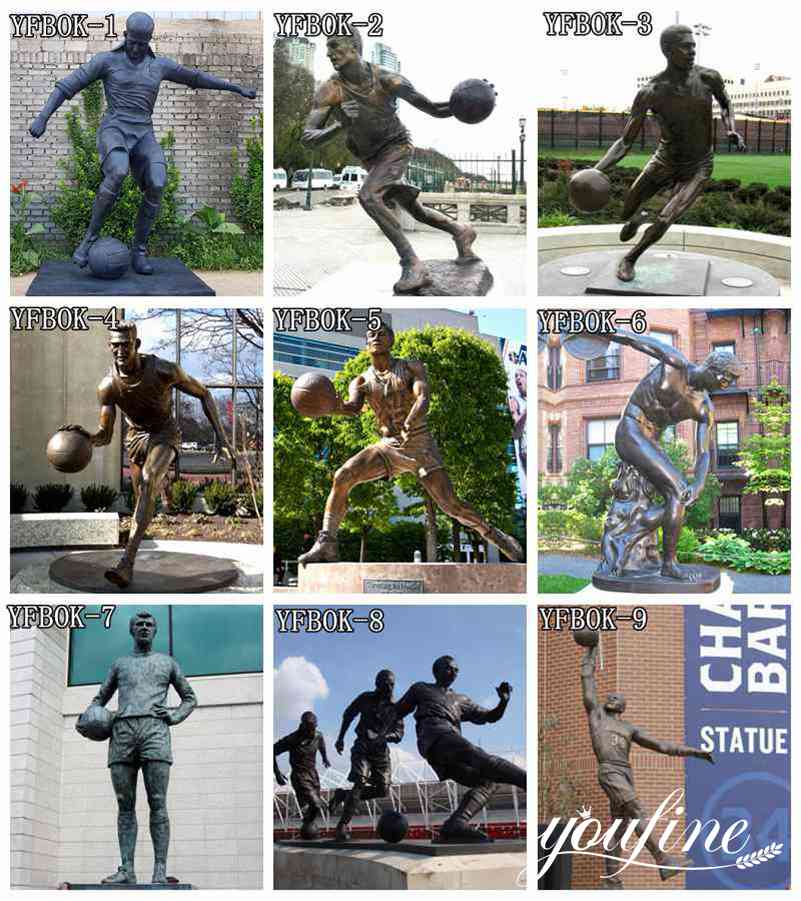 Bronze Football Player Statues for Sale
