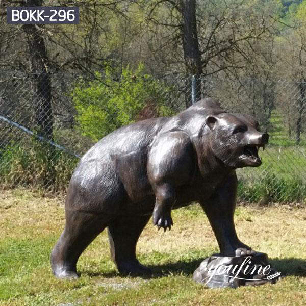 Bronze Life Size Bear Statue Outdoor Garden Supplier BOKK-296