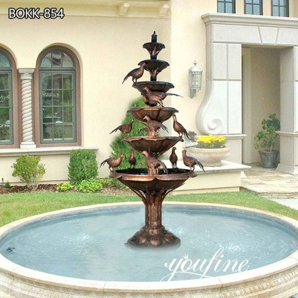 Large Outdoor Tiered Bronze Water Fountain for Sale BOKK-854