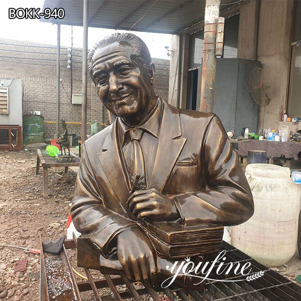 Custom Made Bronze Bust Man Statue f