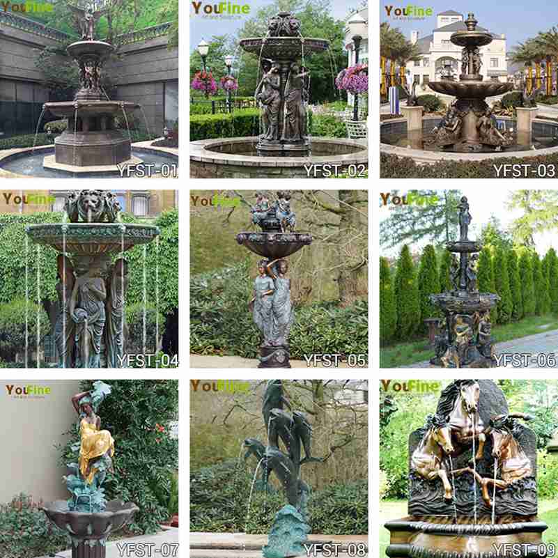 Decorative Bronze Water Fountain Statue for Sale