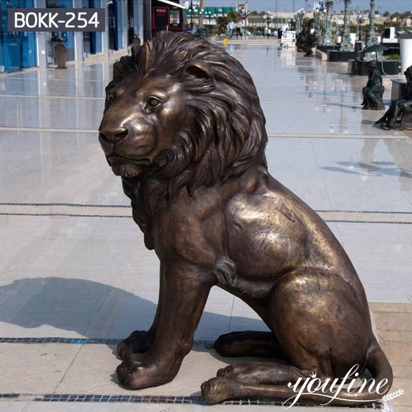 Gate Decoration Large Bronze Lion Statue for Sale BOKK-254