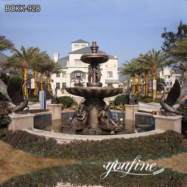 Large Antique Bronze Water Fountain Statues Villa Garden Decor for Sale