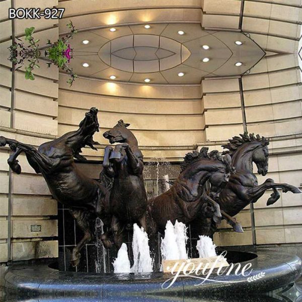 Outdoor Large Bronze Horse Fountain Garden Decor for Sale BOKK-927