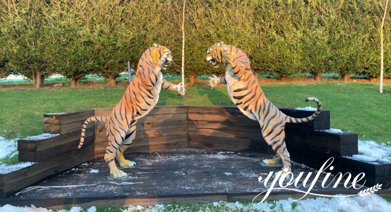 Life Size Outdoor Bronze Tiger Statues for Sale