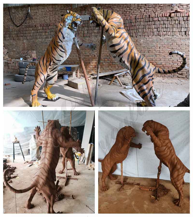 Outdoor Bronze Tiger Statues for Sale